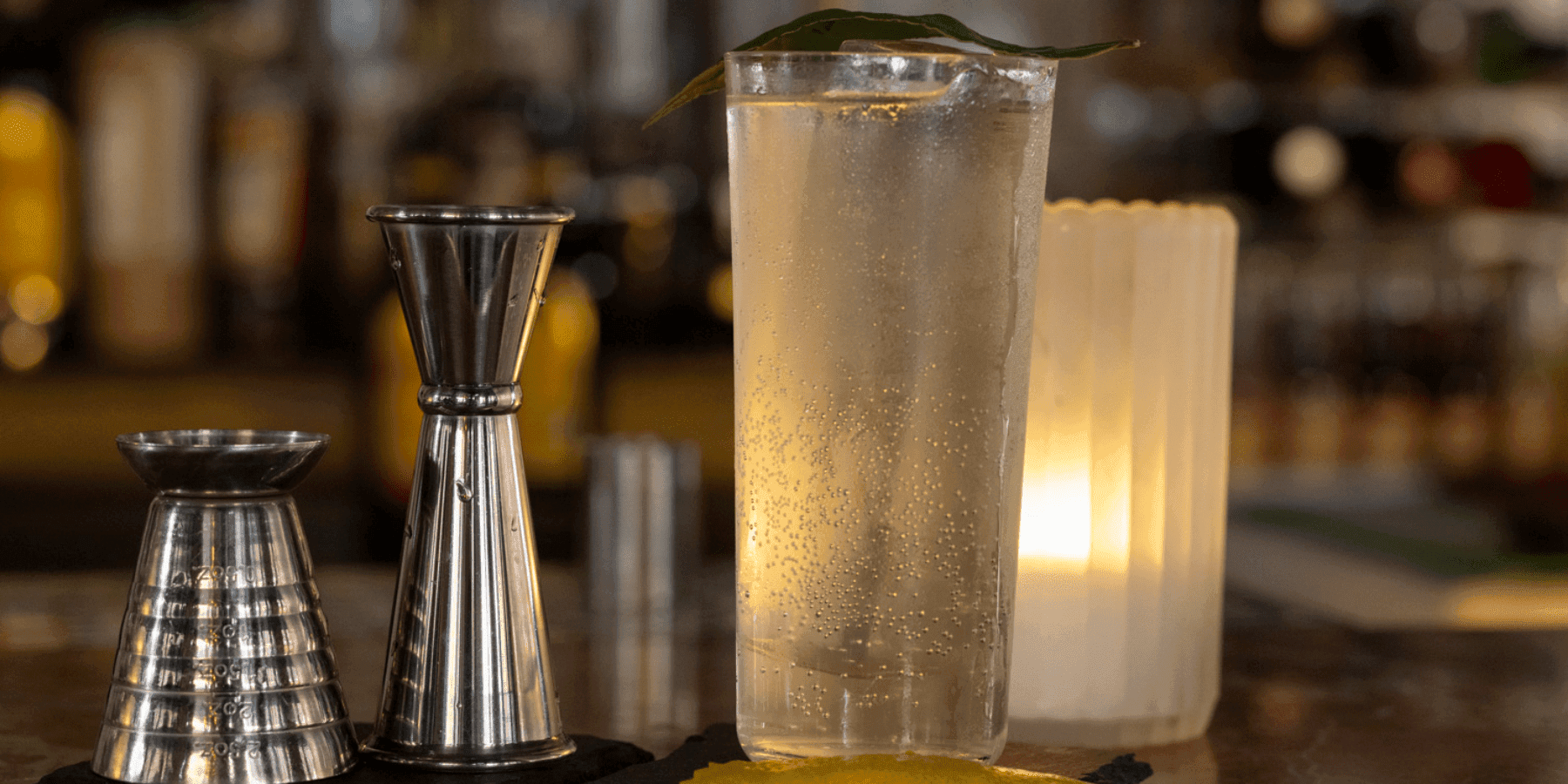 Pichet restaurant elegant bar and dining area interior warm lighting